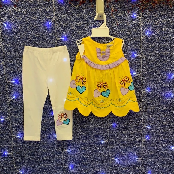 Girls matching leggings set - Picture 1 of 4